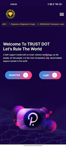 Android application Trust Dot World screenshort
