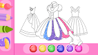 screenshot of Dress Coloring Game Glitter
