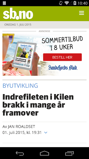 Sandefjords Blad Screen 2