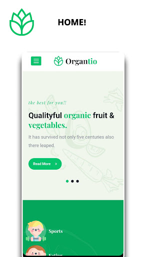 Android application organtio screenshort