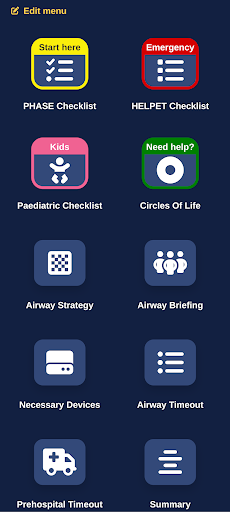 Android application Airway Triage screenshort