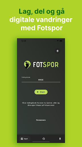 Android application Fotspor screenshort