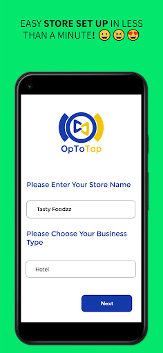 OpToTap Partner App Screen 2