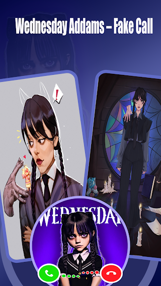 Wednesday Addams Fake Call-Mod - Screenshot 2