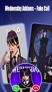 Wednesday Addams Fake Call-Mod  APK + Mod (Unlimited money) untuk android