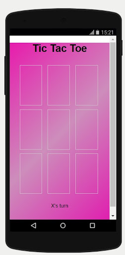 Android application TIC-TAC-TOE screenshort