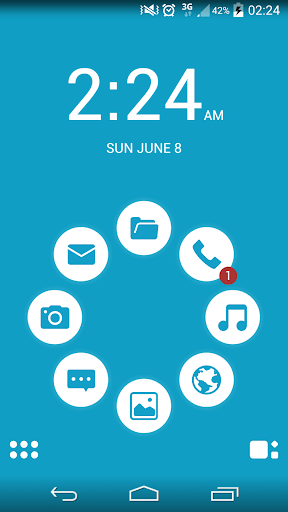Android application Basic Blue Theme for Smart Lau screenshort