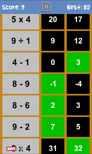 CrazyCalcul Screen 2