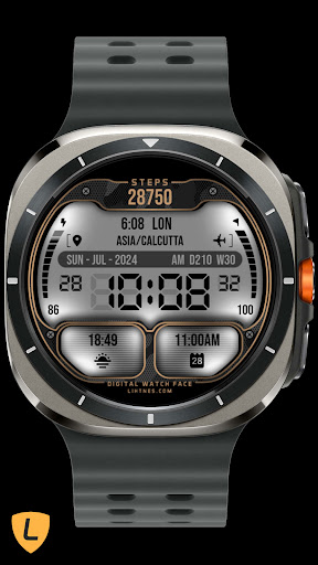 Android application Digital Watch Face 010 screenshort