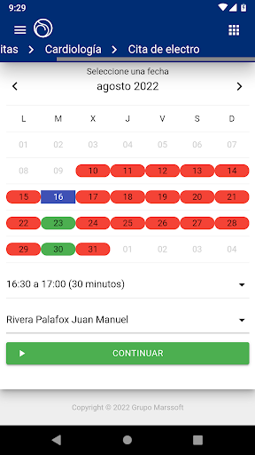 Android application Hospital Covadonga screenshort