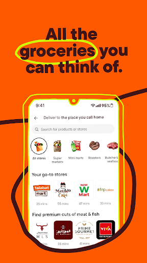 Screenshot of talabat: Food, grocery & more