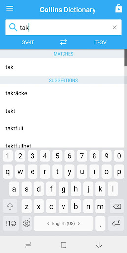 Android application Italian-Swedish Dictionary screenshort