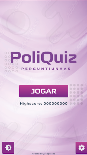 Android application poliquiiz - perguntinhas screenshort