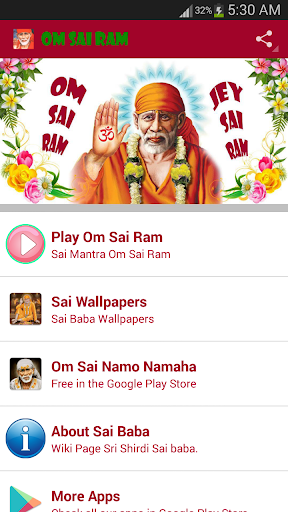 Android application Sai Mantraa - Om Sai Ram screenshort