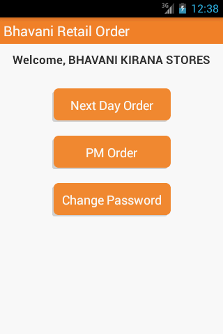Bhavani Milk Order Screen 2