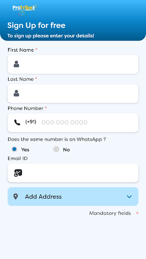 PROTRIBE SENIOR CARE BOOKING Screen 2