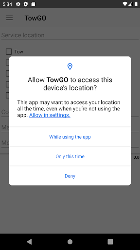 Android application MannDown Customer App screenshort