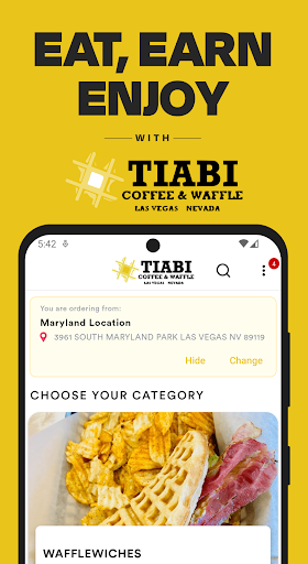 Android application Tiabi Coffee & Waffles screenshort