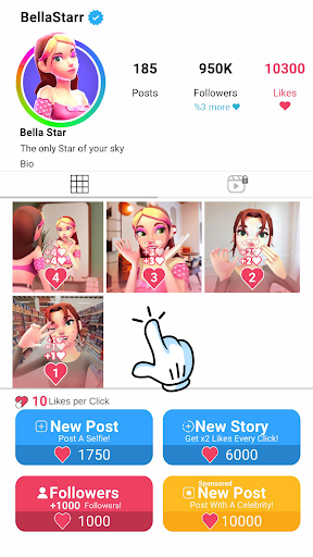 Android application Influencer Clicker screenshort