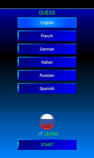 Android application Guess and learn Russian screenshort