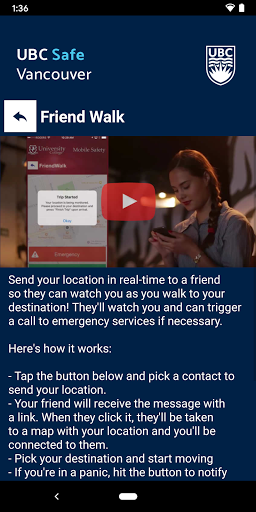 UBC Safe Vancouver Screenshot