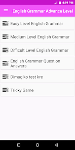 English Grammar Advance Level 1.2 APK + Mod (Free purchase) for Android