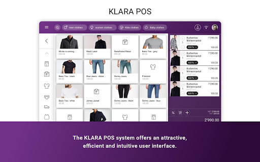 Android application KLARA POS screenshort