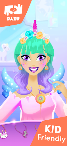 Makeup girls unicorn dress up - Screenshot 3