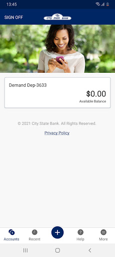 City State Bank Mobile Screen 2