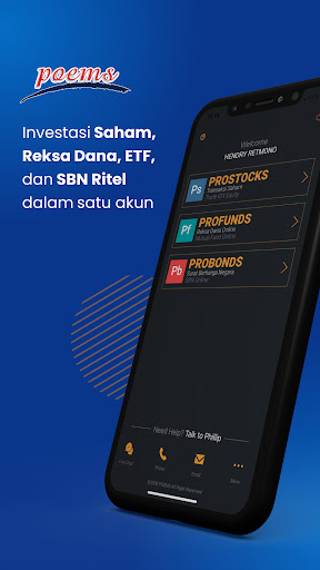 Android application POEMS ID - Saham & Reksa Dana screenshort