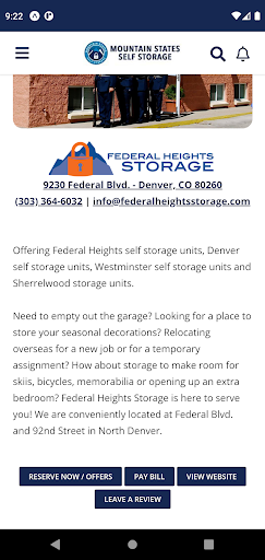 Mountain States Self Storage Screen 3