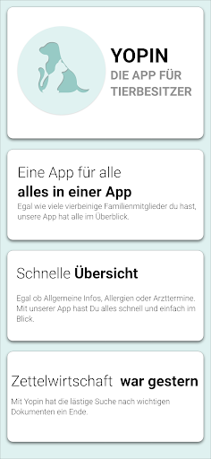 Android application YOPIN - Your Pet Info screenshort