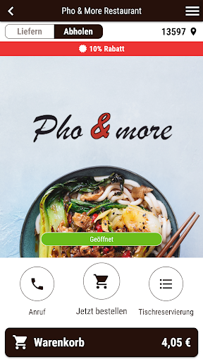 Android application Pho & More Restaurant screenshort