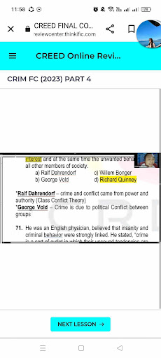 CREED CRIMINOLOGY REVIEW APP Screen 3