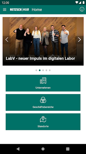 Android application NETZSCH HUB screenshort