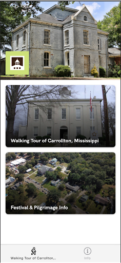 Android application Walking Tour of Carrollton, MS screenshort