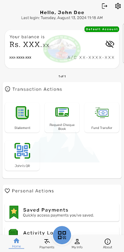 Android application Rupa Smart Banking screenshort
