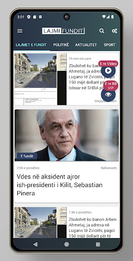 Android application Lajmi Fundit - Shqipëri screenshort