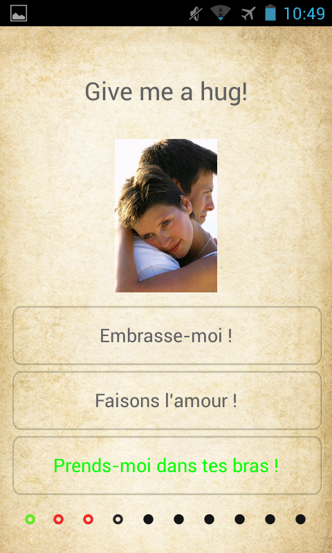 Android application Learn French Easy - Le Bon Mot screenshort