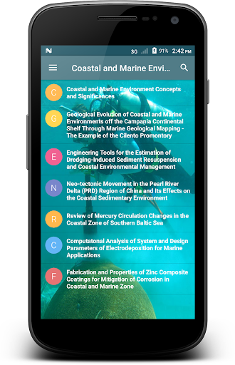 Android application Coastal & Marine Environments screenshort