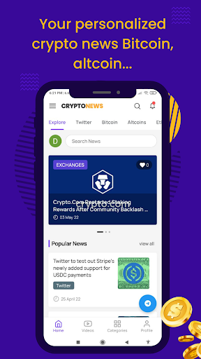 Android application Bitcoin Crypto News screenshort