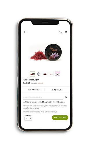 Pure Mart Online Shopping App Screen 3