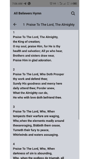 All Believers Hymn Book Screen 3