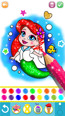 Mermaid coloring for kidsのおすすめ画像3