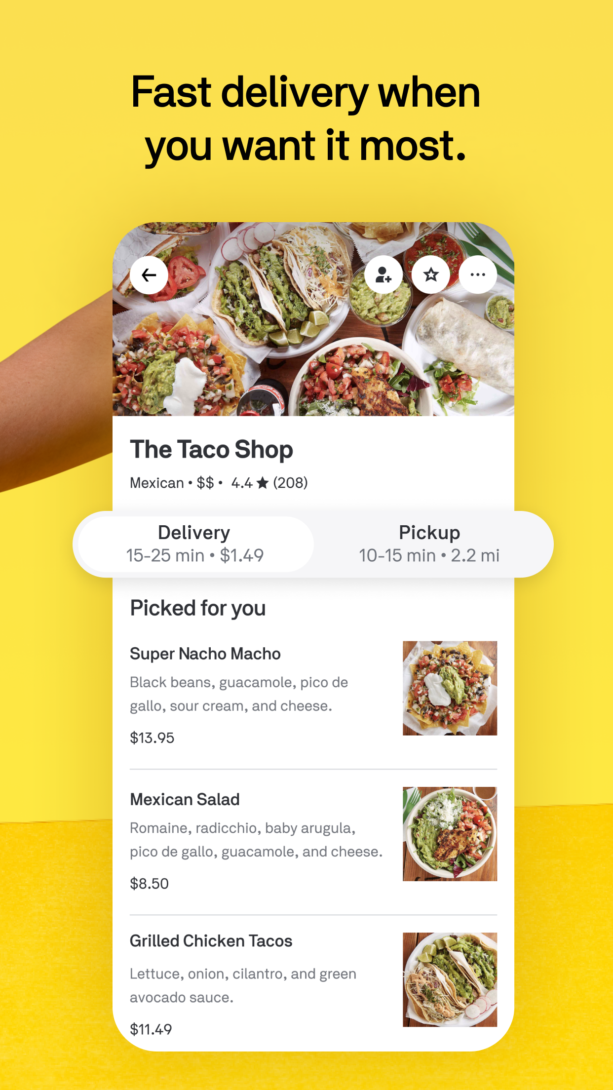 Android application Postmates - Food, grocery & more screenshort