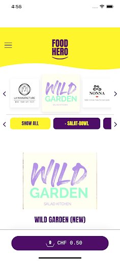 Food Hero app Screen 3