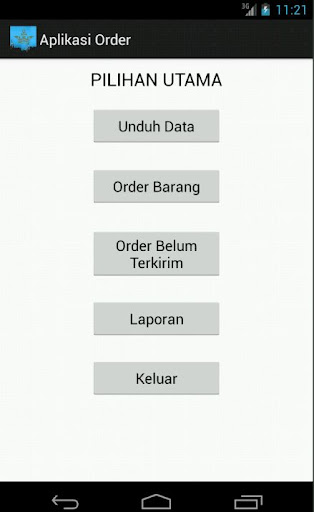 Aplikasi Order 1.0 Screen 2