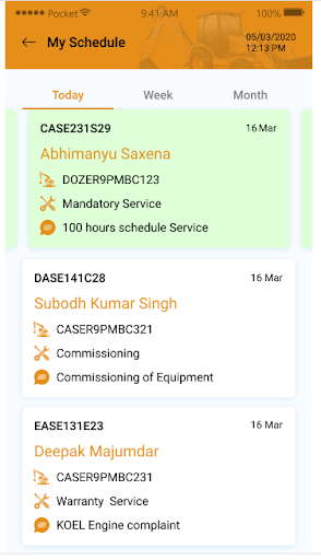 CNH Field Service App - CE Screen 2
