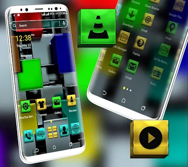 Colorful Metal Cube Theme screenshot 4