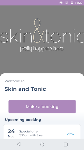 Android application Skin and Tonic screenshort